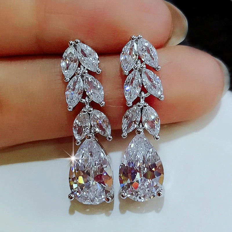 Drop Earring Leave & Water Drop Shape Earring