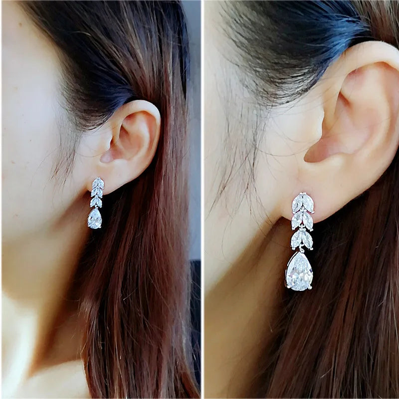 Drop Earring Leave & Water Drop Shape Earring