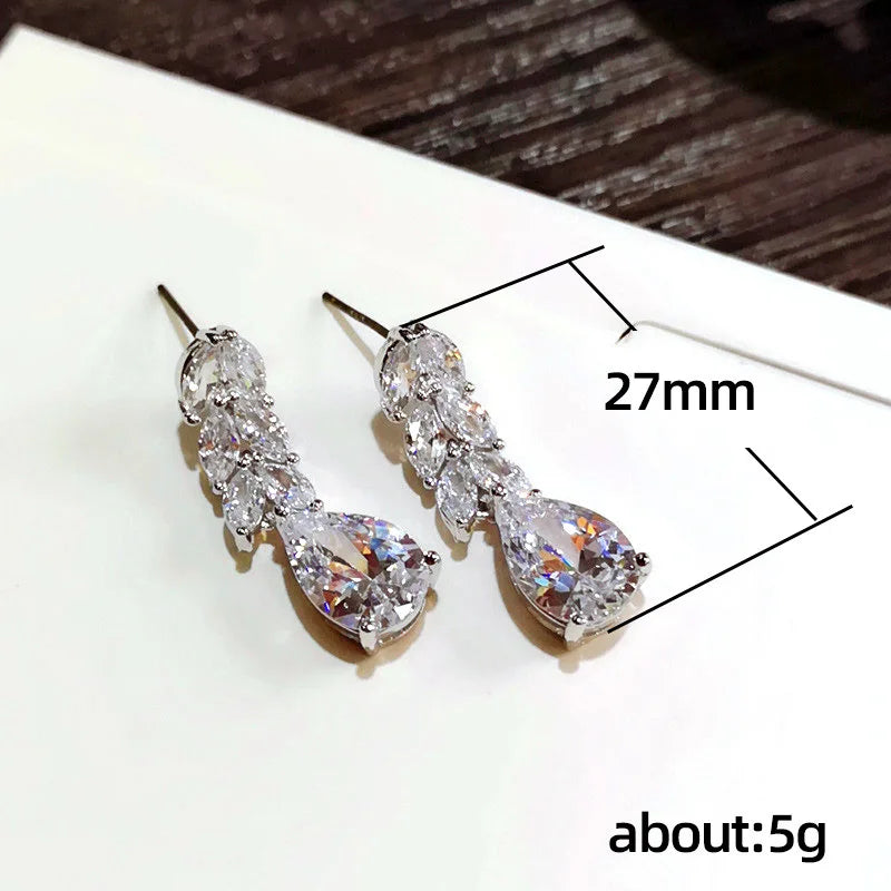Drop Earring Leave & Water Drop Shape Earring