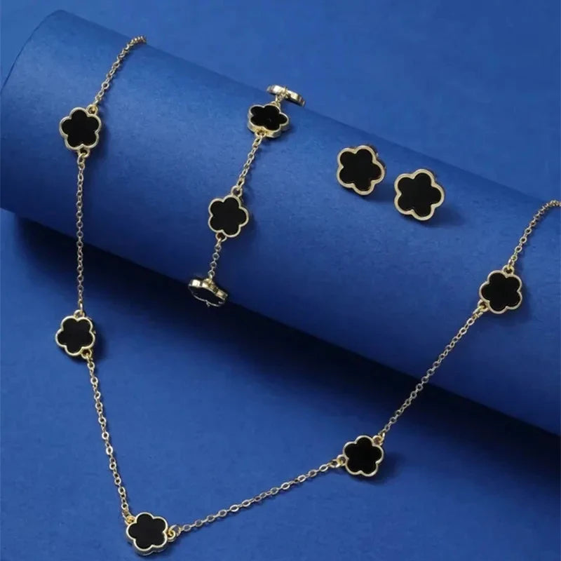 Lucky Five-petal Flower Five-leaf Clover Bracelet