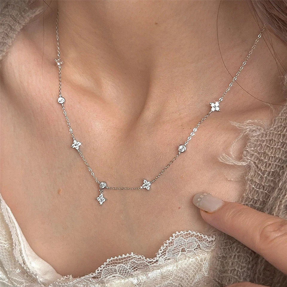 Four-leaf Flower Chain Necklace