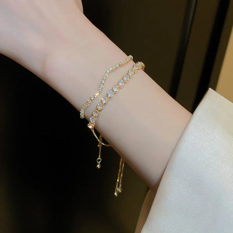 Wave Geometry Adjustable Bracelet Bangle