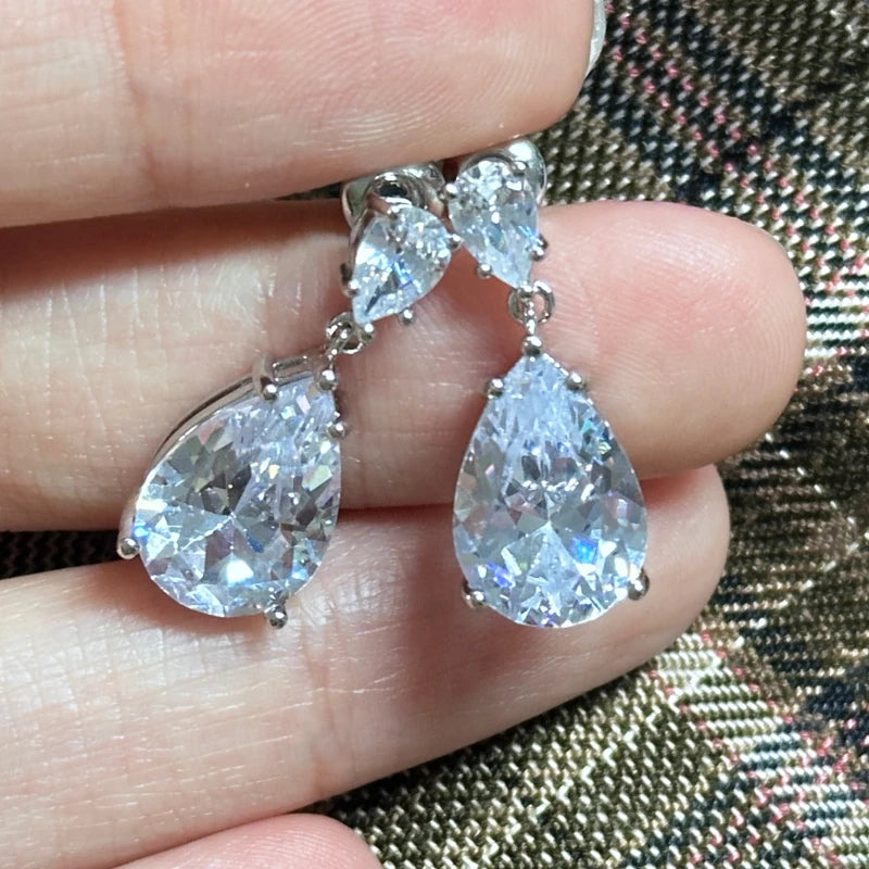 Dangle Earrings for Women Crystal Teardrop