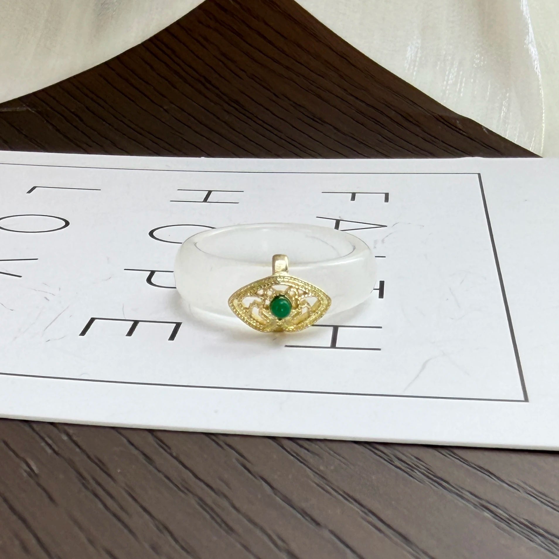 VENTFILLE Chalcedony Hotan Jade Ring