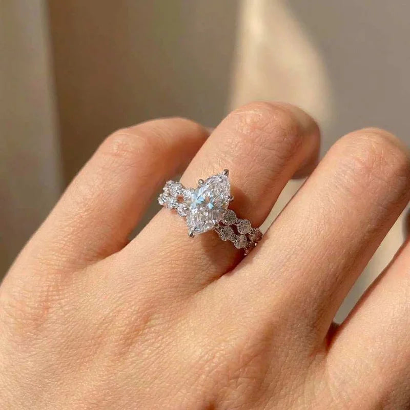 Marquise Cubic Zirconia Set Rings