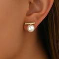 Pearl Stud Earrings Gold