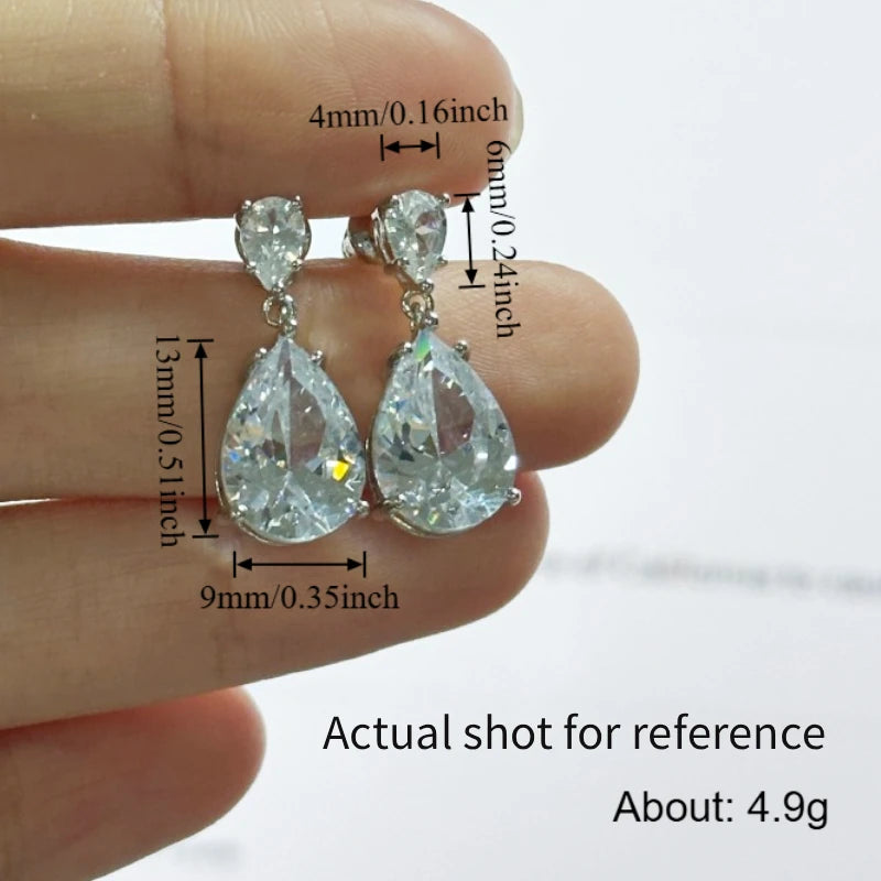 Dangle Earrings for Women Crystal Teardrop
