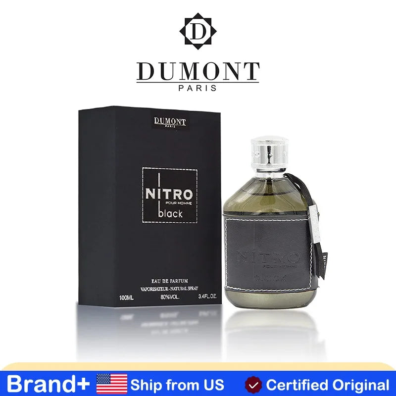 Dumont Nitro Black Eau De Parfum Mysterious Fruit Woody Scent
