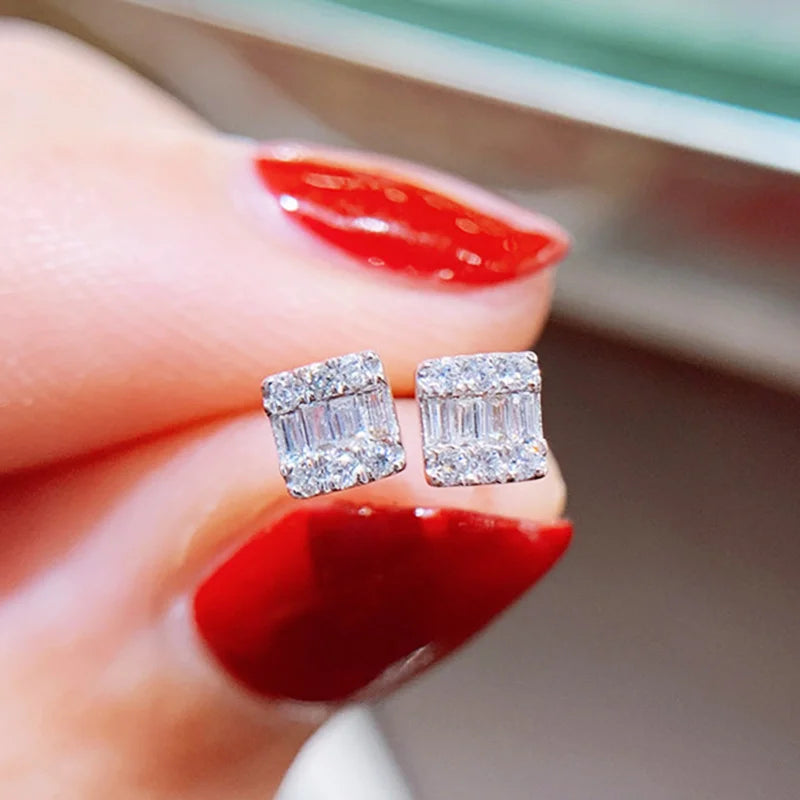 Water Drop Shaped Stud Earrings Luxury