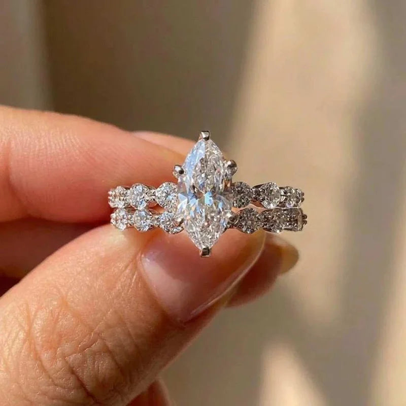 Marquise Cubic Zirconia Set Rings