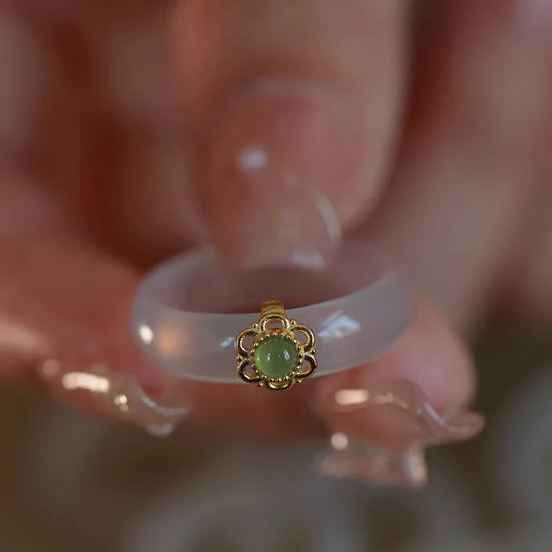 VENTFILLE Chalcedony Hotan Jade Ring